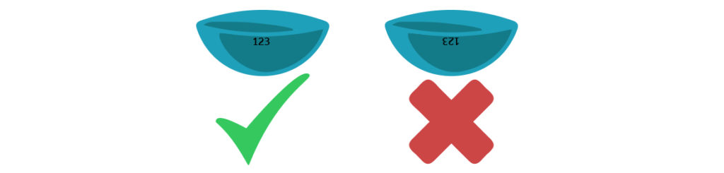 lente a contatto al rovescio: verifica codice laser